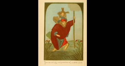 Columbus, as St. Christopher.