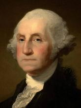 Color painting of George Washington (head and shoulders).