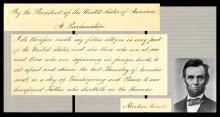 Abraham Lincoln with excerpts from his 1863 Thanksgiving Proclamation