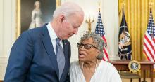 President Joe Biden and Opal Lee